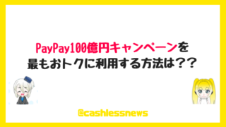 PayPay１００億円キャンペーンを最もおトクに利用する方法(おすすめの使い方)